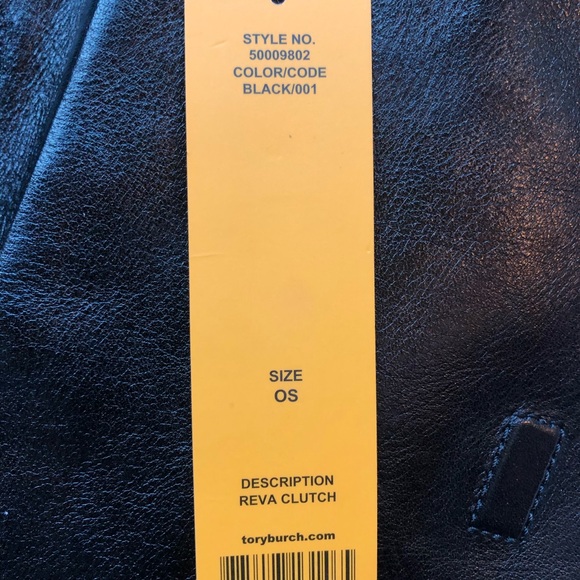 Tory Burch Black Reva Clutch with Strap - Picture 5 of 7